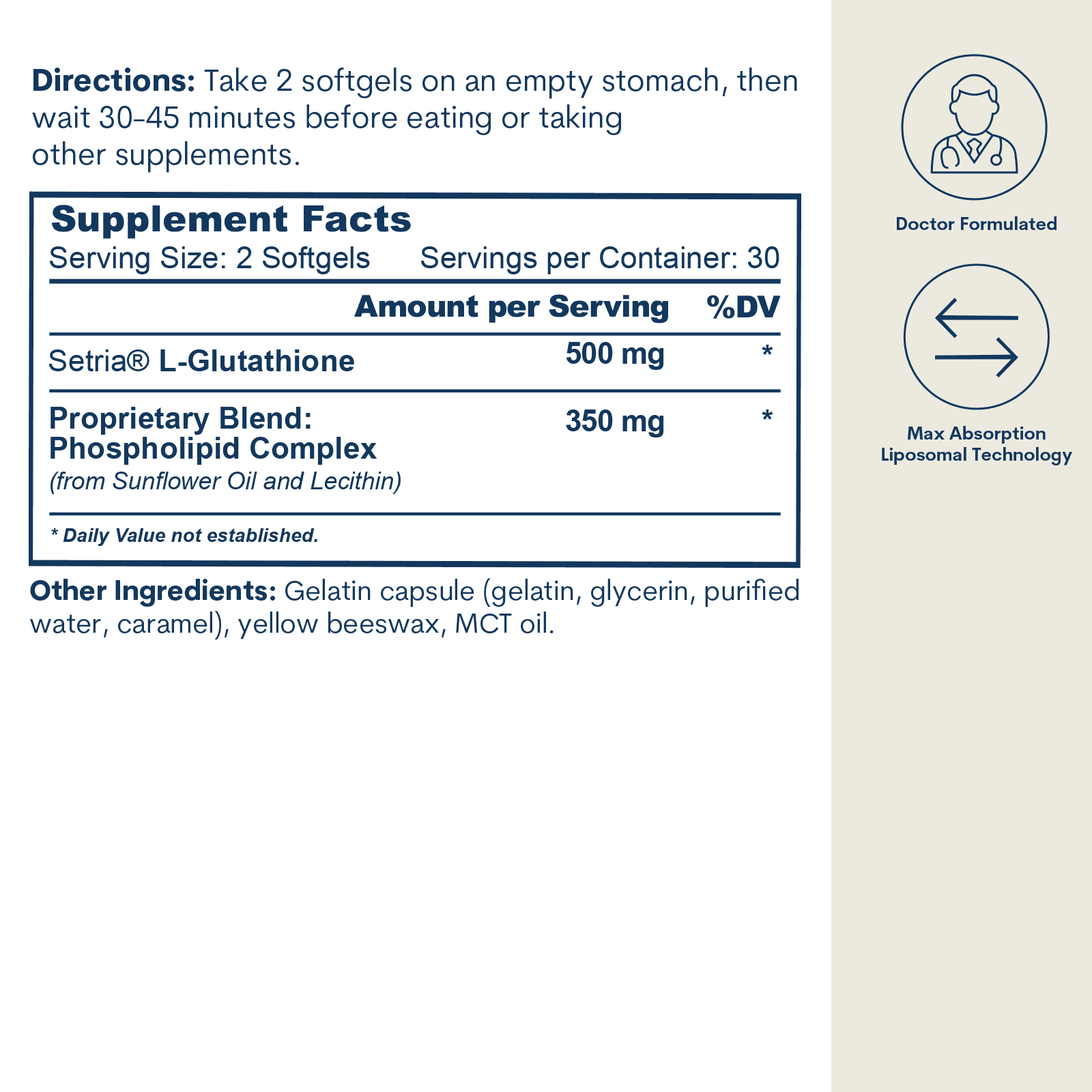 Liposomal Glutathione Softgels