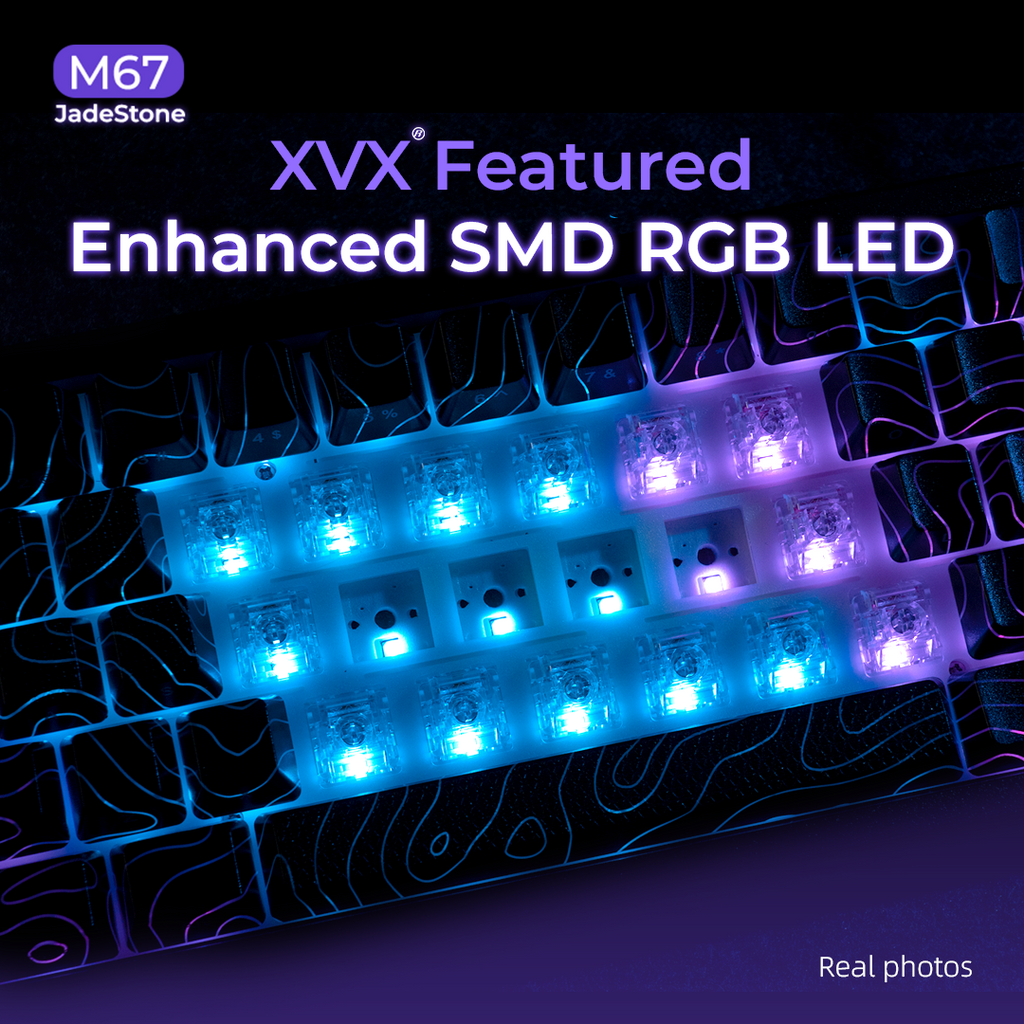 XVX M67 JadeStone VIA Tri-Mode Mechanical Keyboard