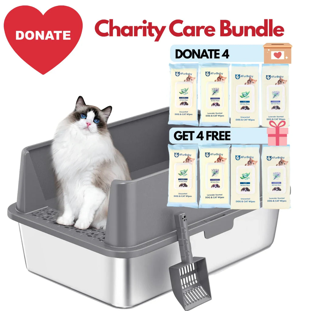 XXL Stainless Steel Cat Litter Box with Lid
