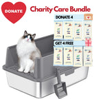 XXL Stainless Steel Cat Litter Box with Lid