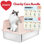 XXL Stainless Steel Cat Litter Box with Lid