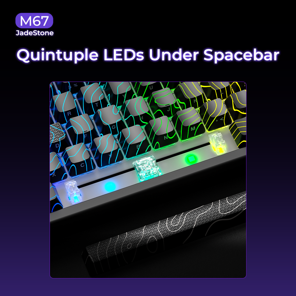 XVX M67 JadeStone VIA Tri-Mode Mechanical Keyboard
