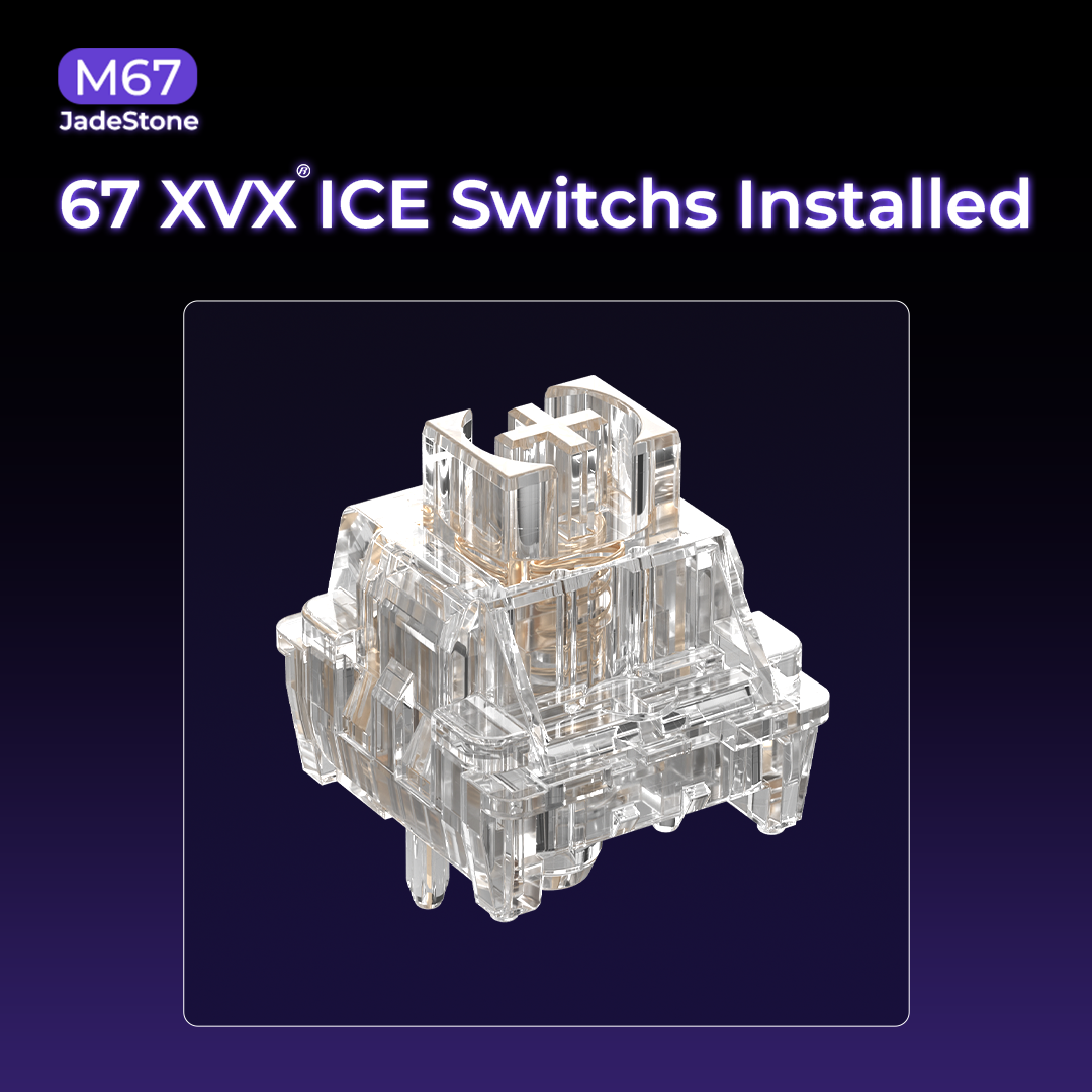 XVX M67 JadeStone VIA Tri-Mode Mechanical Keyboard
