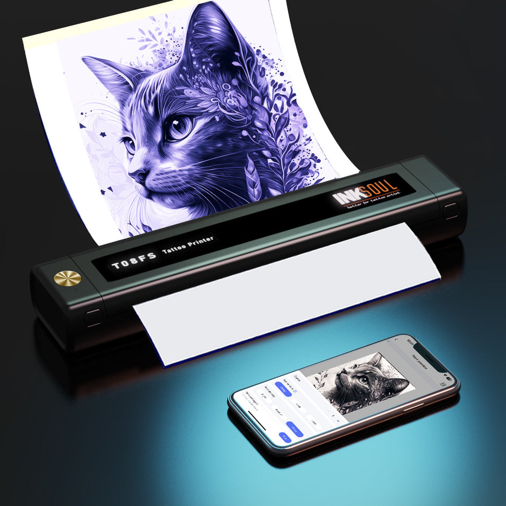 T08FS Wireless Tattoo Transfer Stencil Printer