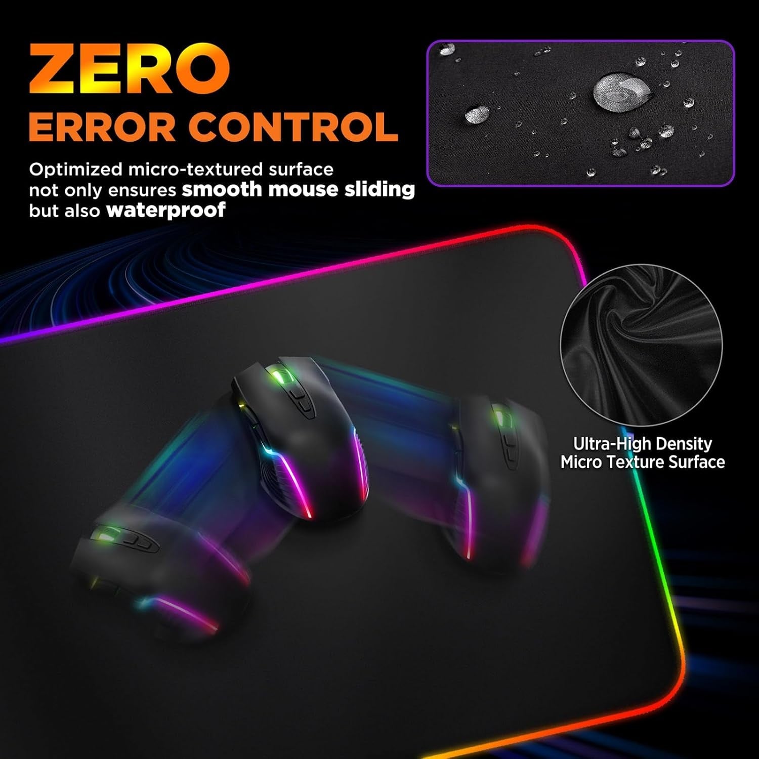RGB Gaming Mouse Pad with Wireless Charging