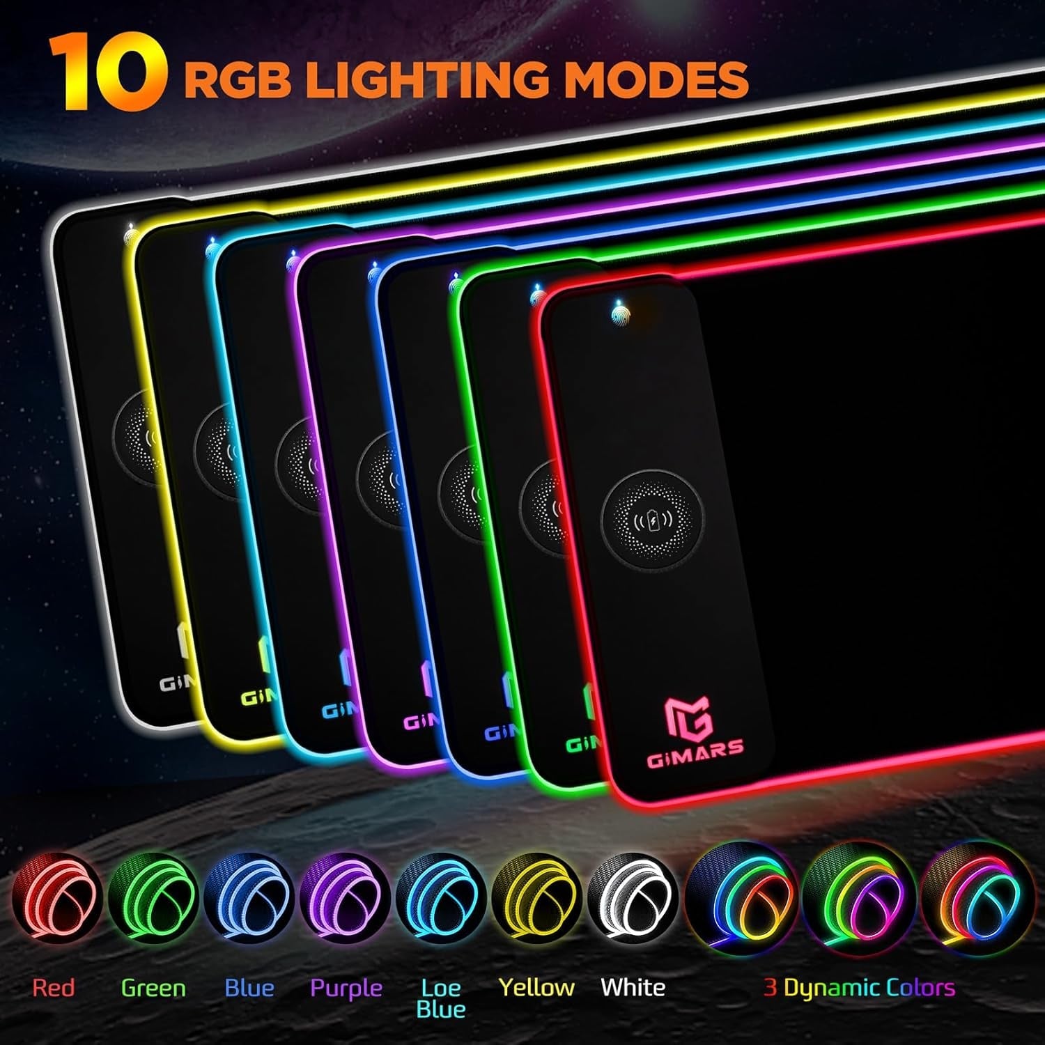 RGB Gaming Mouse Pad with Wireless Charging