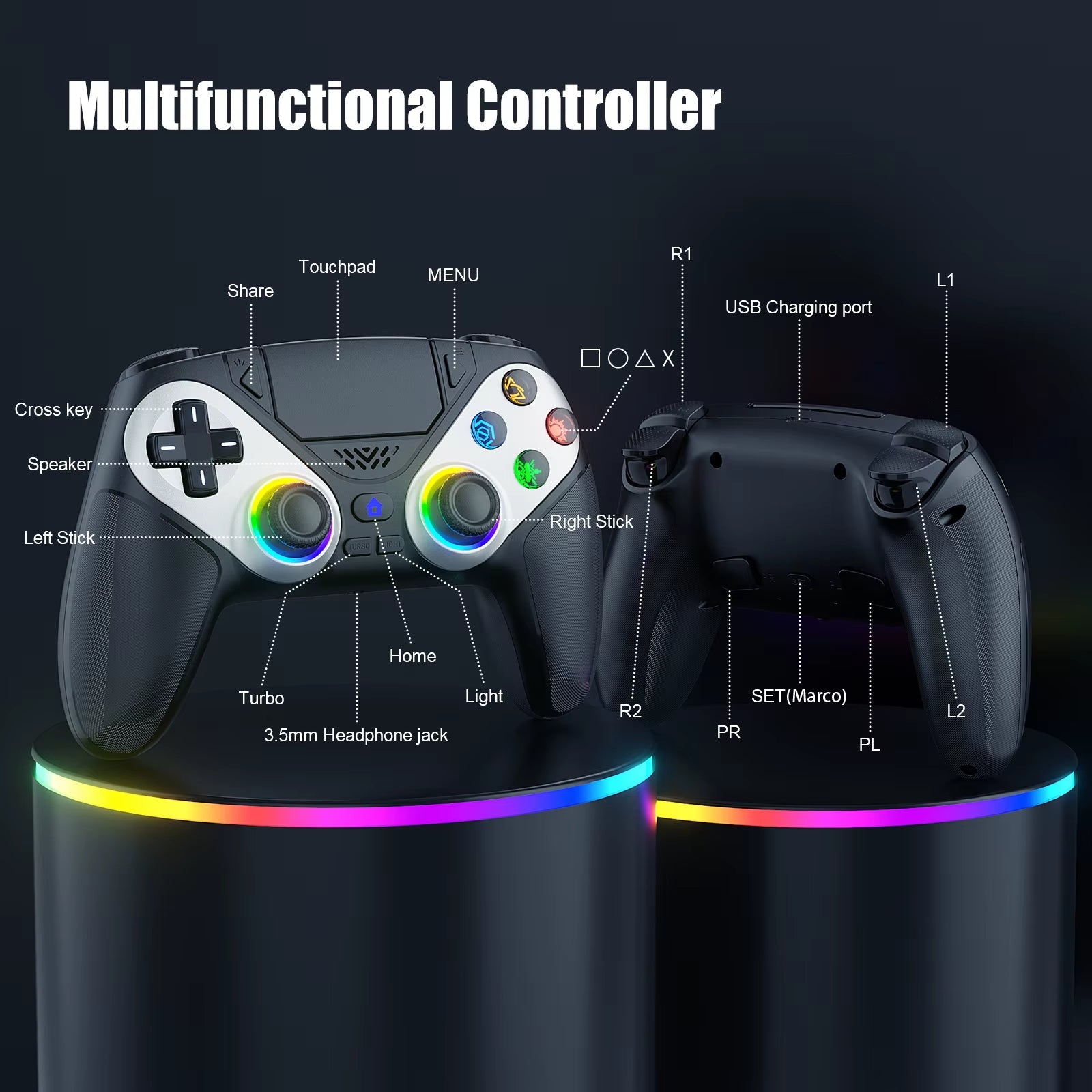 RGB Wireless Gaming Controller