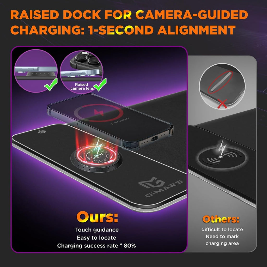 RGB Gaming Mouse Pad with Wireless Charging
