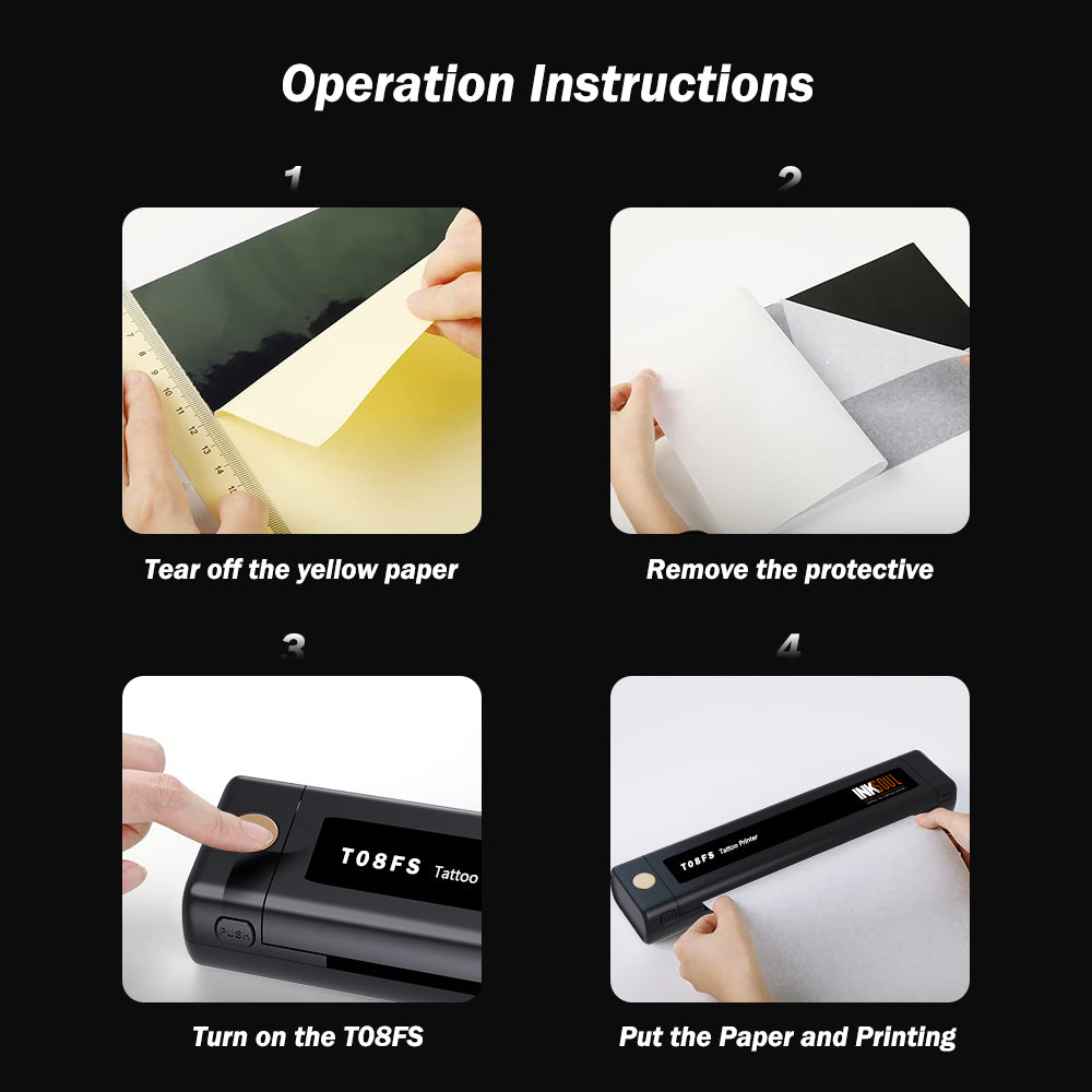T08FS Wireless Tattoo Transfer Stencil Printer