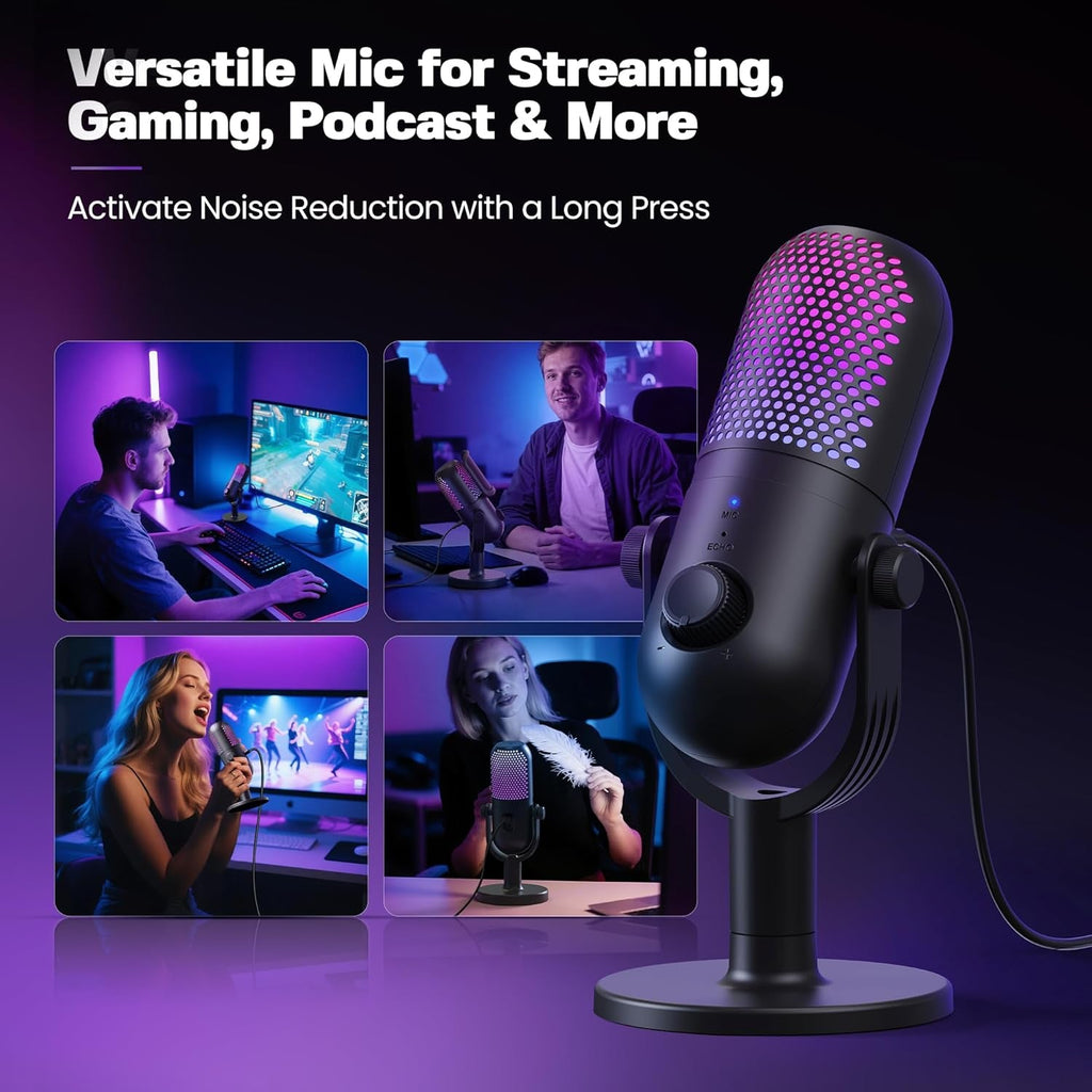 USB RGB Condenser Gaming Microphone