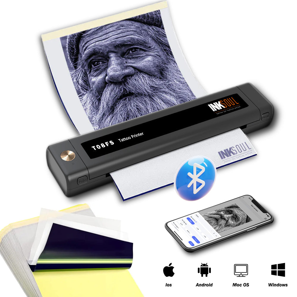 T08FS Wireless Tattoo Transfer Stencil Printer