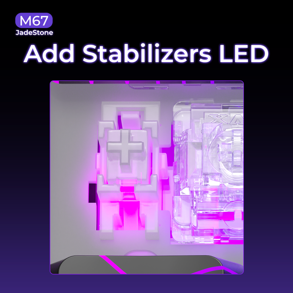 XVX M67 JadeStone VIA Tri-Mode Mechanical Keyboard