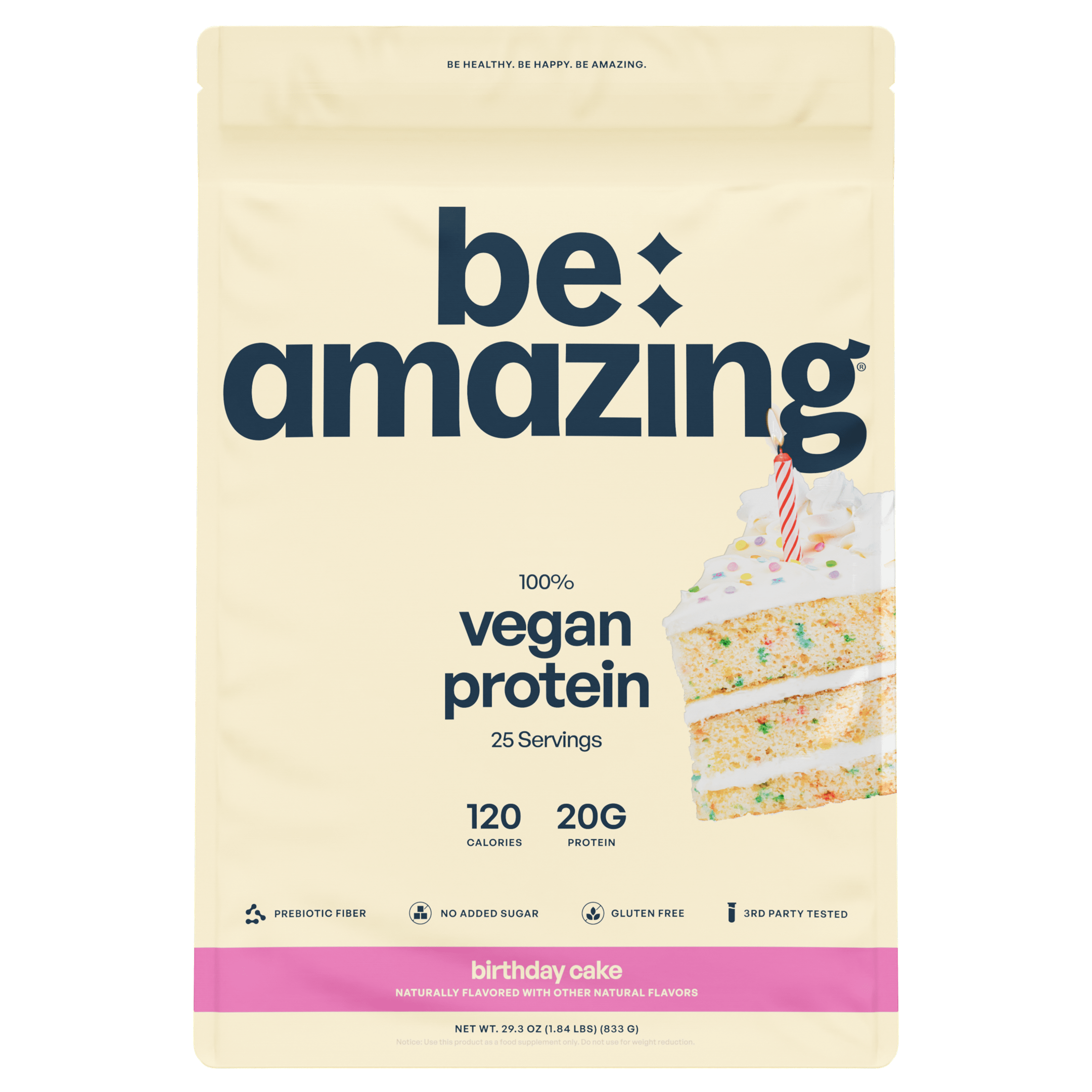 Vegan Protein Powder — Natural Vanilla, 20g Plant-Based Protein, Gluten & Soy-Free