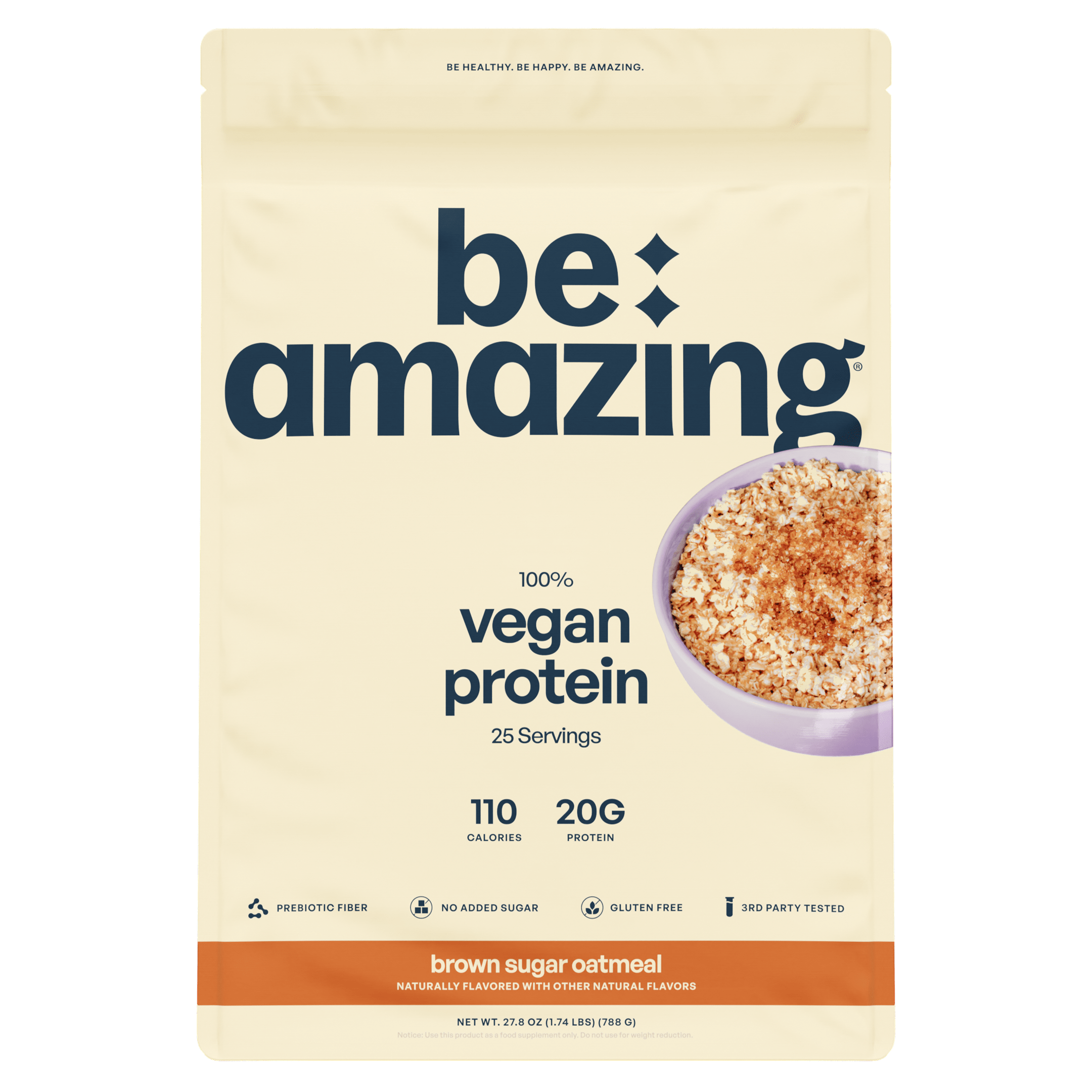 Vegan Protein Powder — Natural Vanilla, 20g Plant-Based Protein, Gluten & Soy-Free
