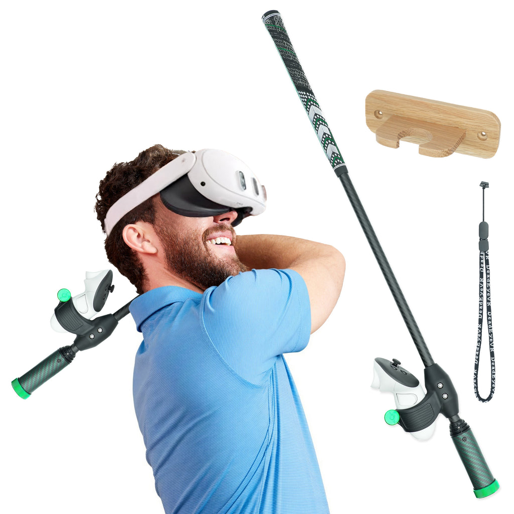 DriVR Elite - Adjustable VR Weighted Golf Club Handle Accessory - Compatible with Quest 2, 3/3s, and Pro