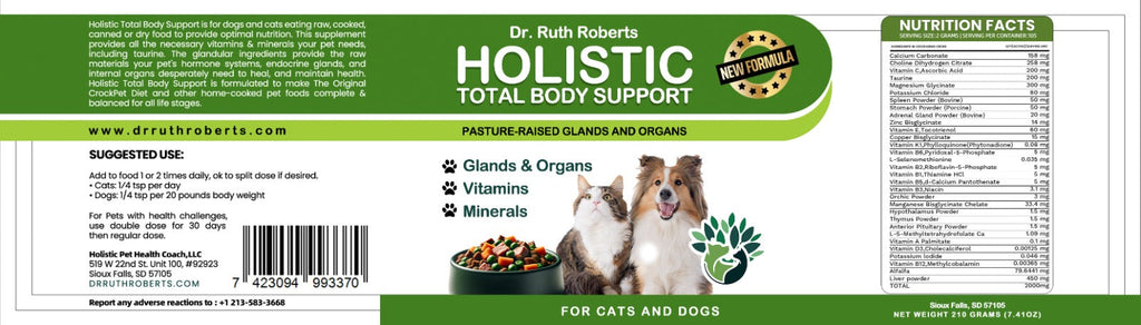 Holistic Total Body Support for Dogs & Cats