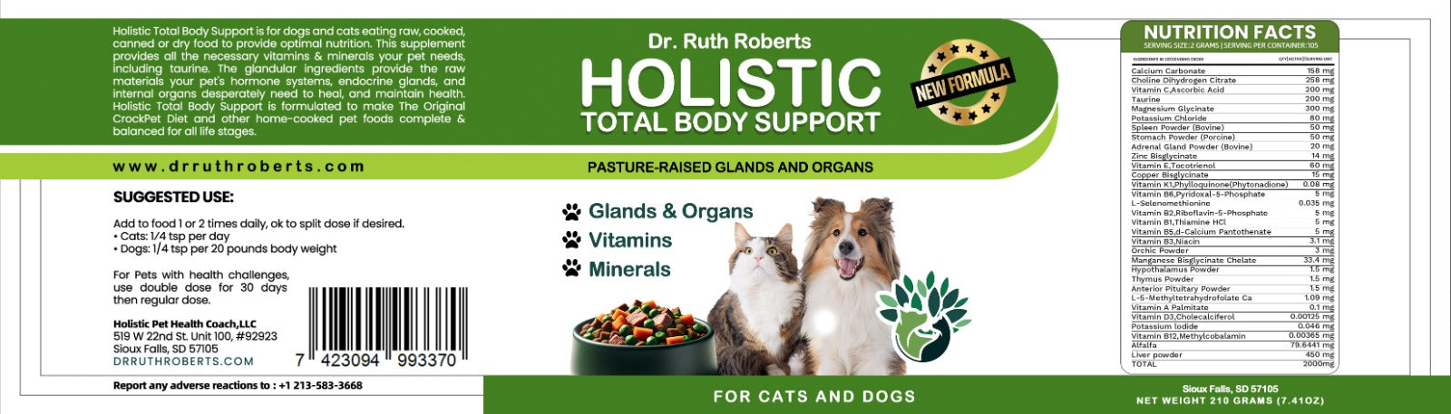 Holistic Total Body Support for Dogs & Cats