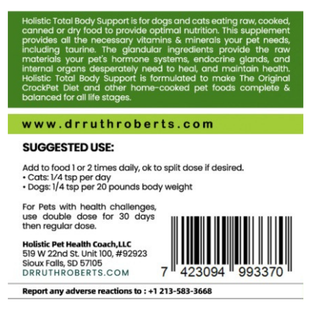 Holistic Total Body Support for Dogs & Cats