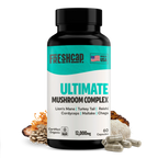 Organic Mushroom Complex Capsules — 6-Mushroom Blend, 12,000mg, Immunity & Focus