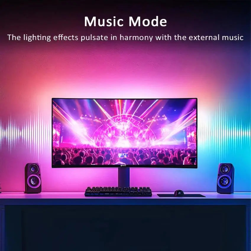 USB RGBIC LED Strip Lights for Monitor