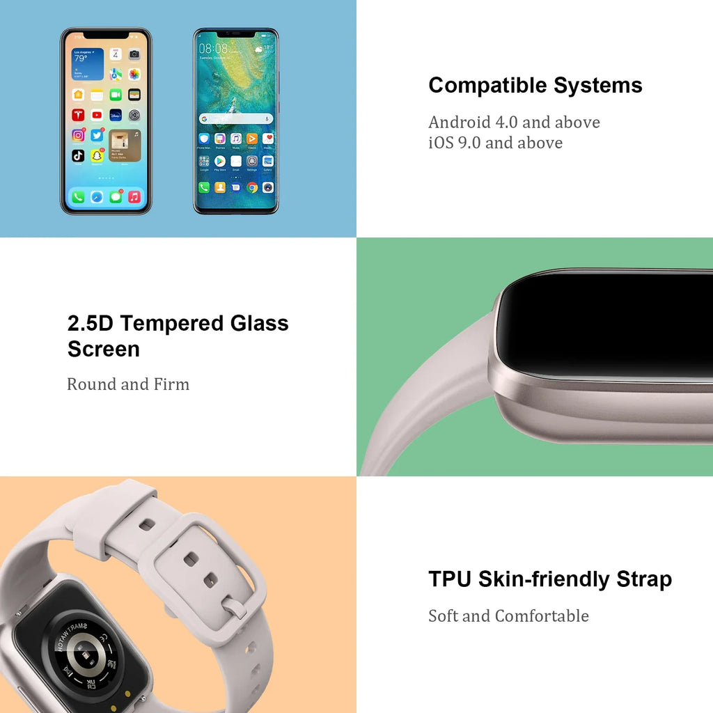 1.69" Touch Smart Fitness Watch