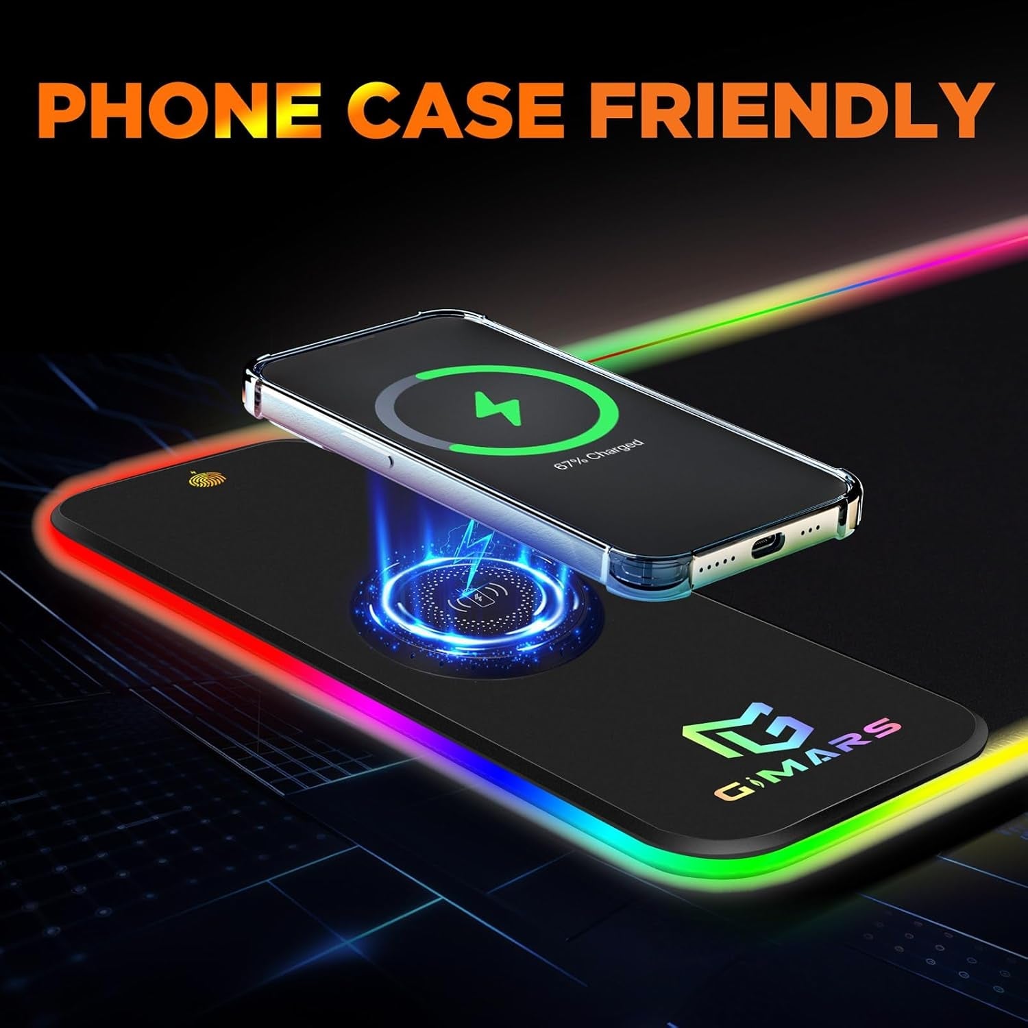 RGB Gaming Mouse Pad with Wireless Charging