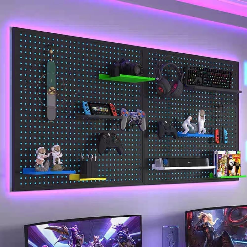 RGB Gaming Pegboard Wall Organizer