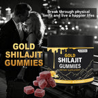 Gold Shilajit Gummies Organic Manukahoney Boosts Energy and Stamina Sports and Fitness 30 Gummies Lean Muscle Booster Protein Nutrition Supplement