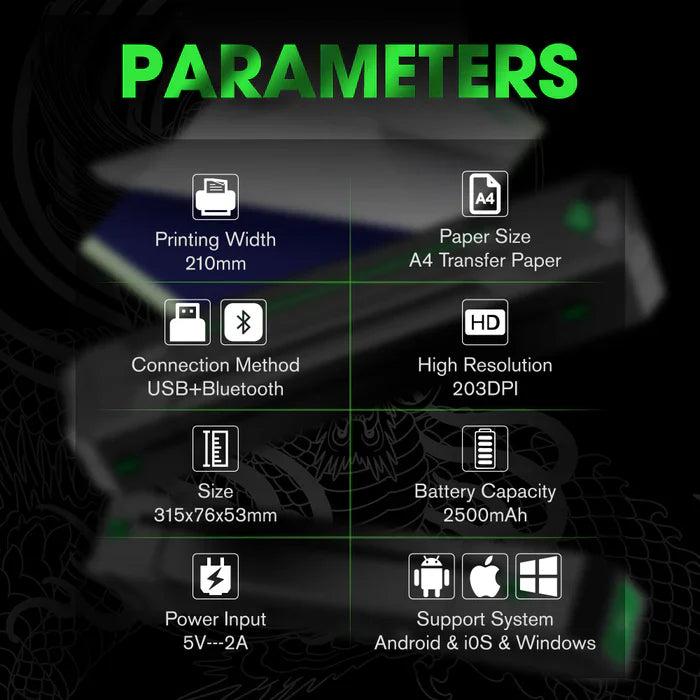 EZ Wireless Tattoo Transfer Stencil Printer