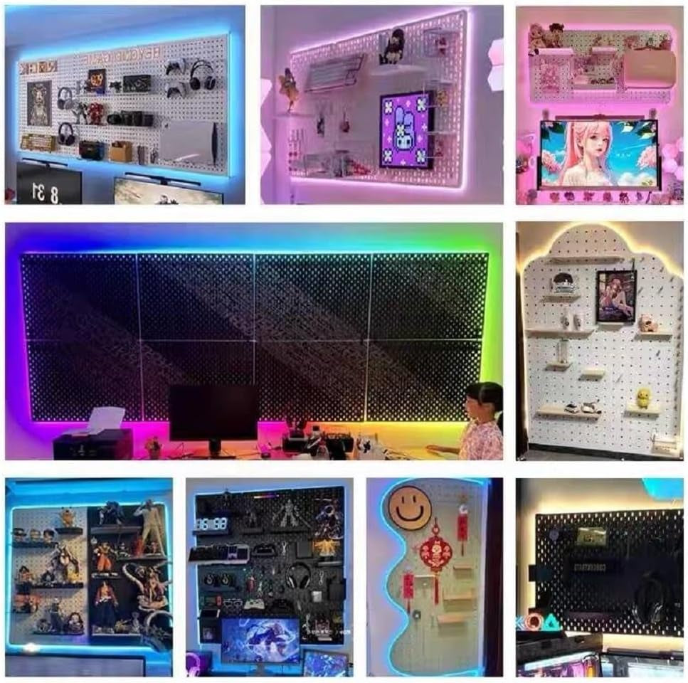 RGB Gaming Pegboard Wall Organizer