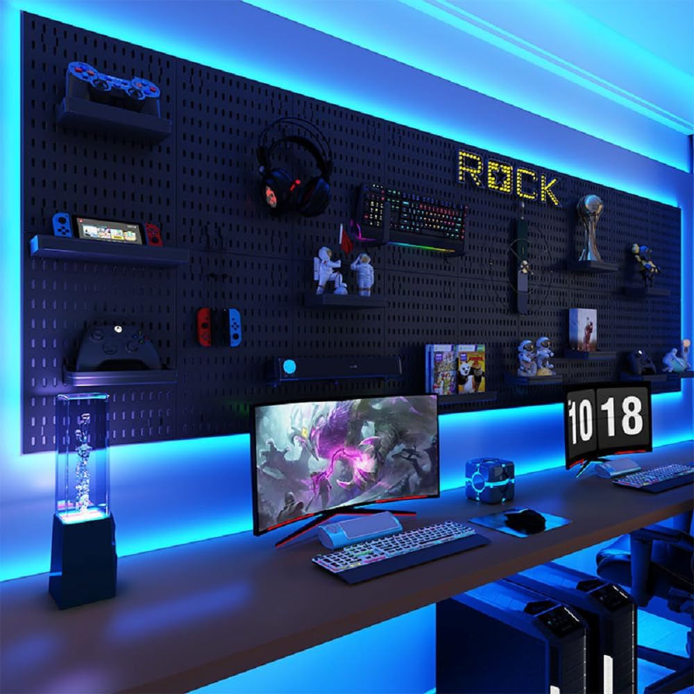 RGB Gaming Pegboard Wall Organizer