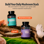 Organic Mushroom Complex Capsules — 6-Mushroom Blend, 12,000mg, Immunity & Focus