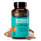 Organic Mushroom Complex Capsules — 6-Mushroom Blend, 12,000mg, Immunity & Focus